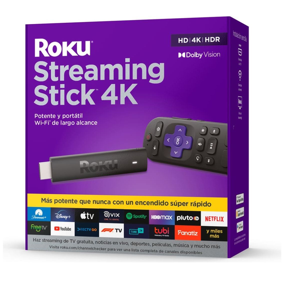 Roku Streaming Stick 4K|Transmite 4K/hdr/dolby Vision