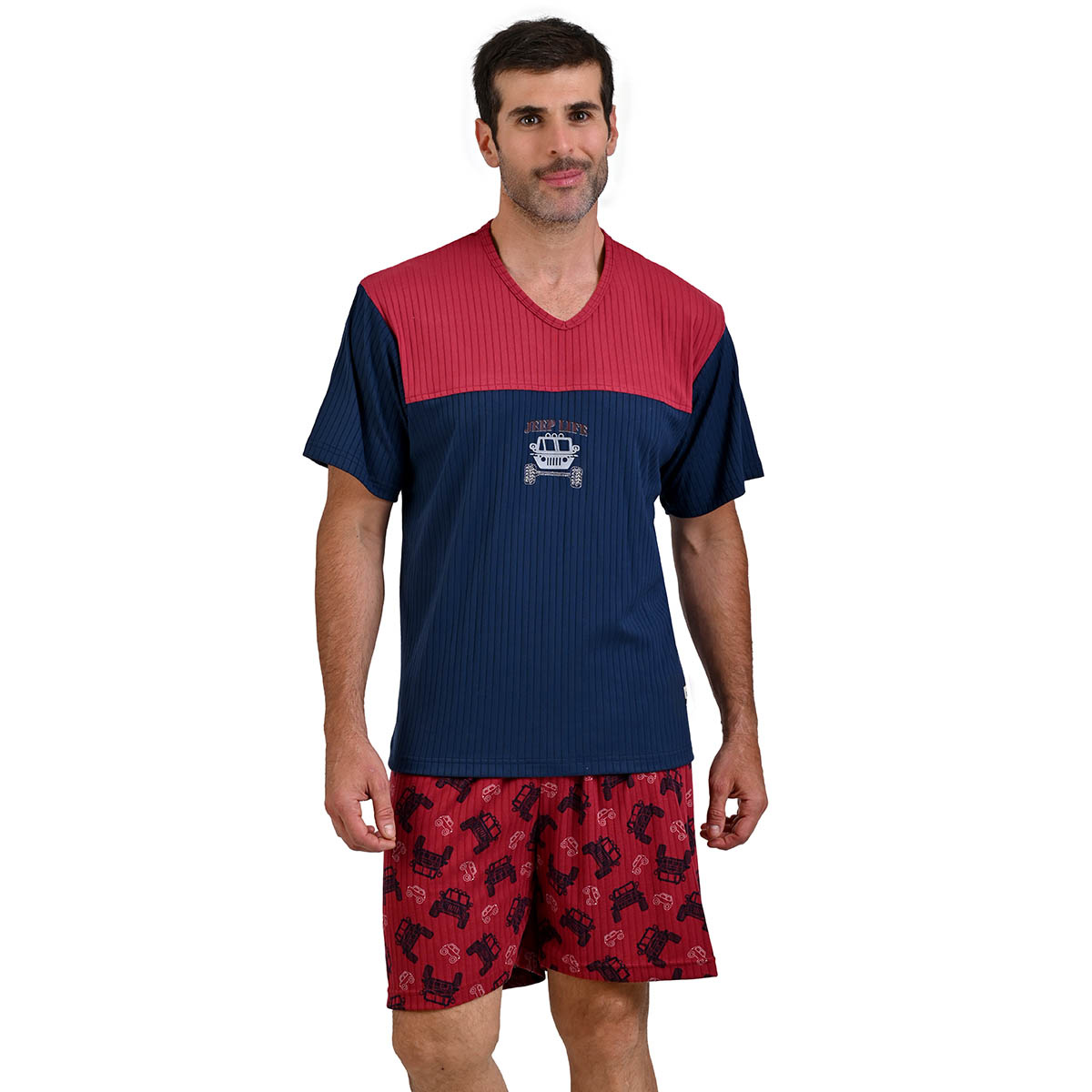 Pijama Ligera Star West con Short Diseño Estampado para Hombre