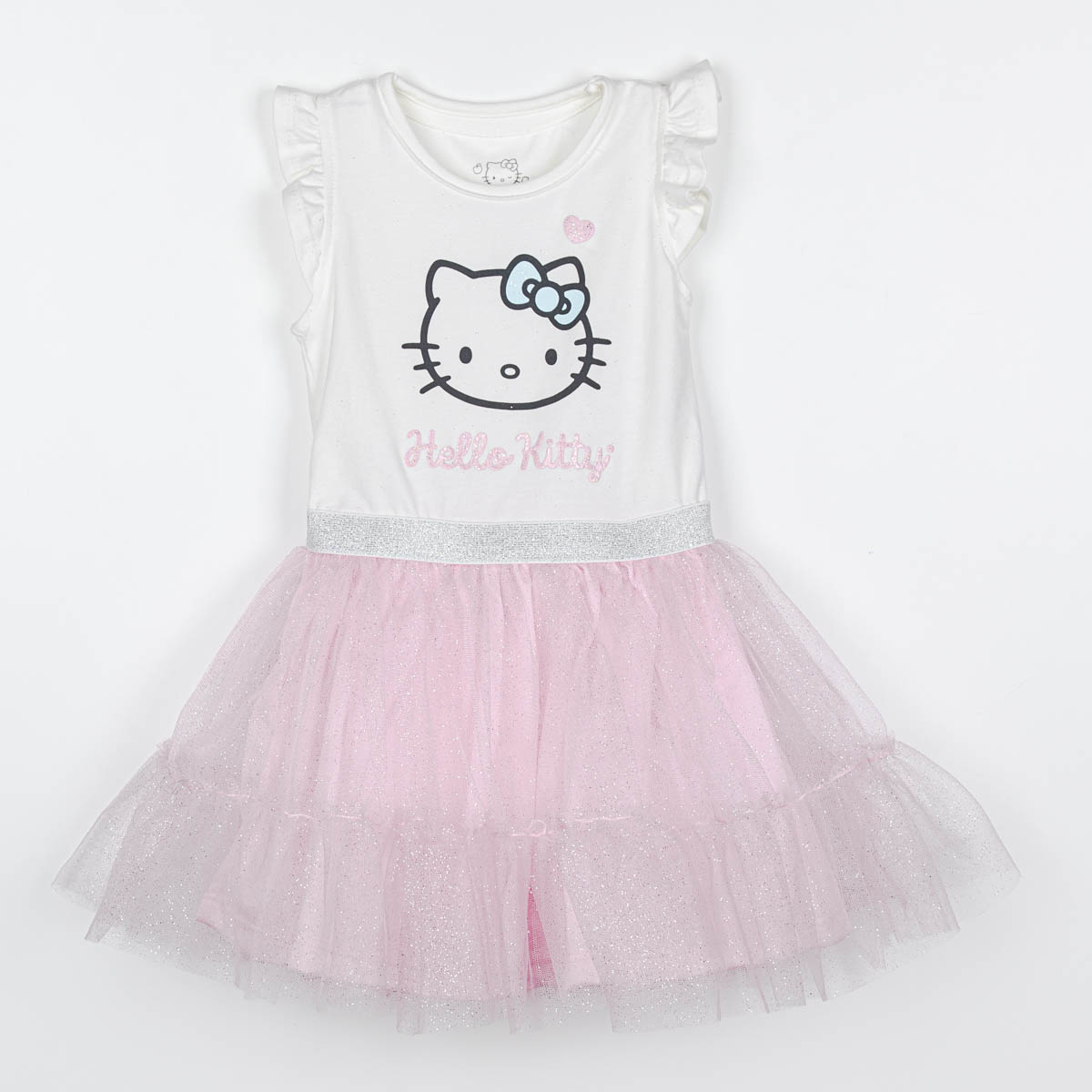 Vestido Estampado Manga Corta para Bebé Hello Kitty