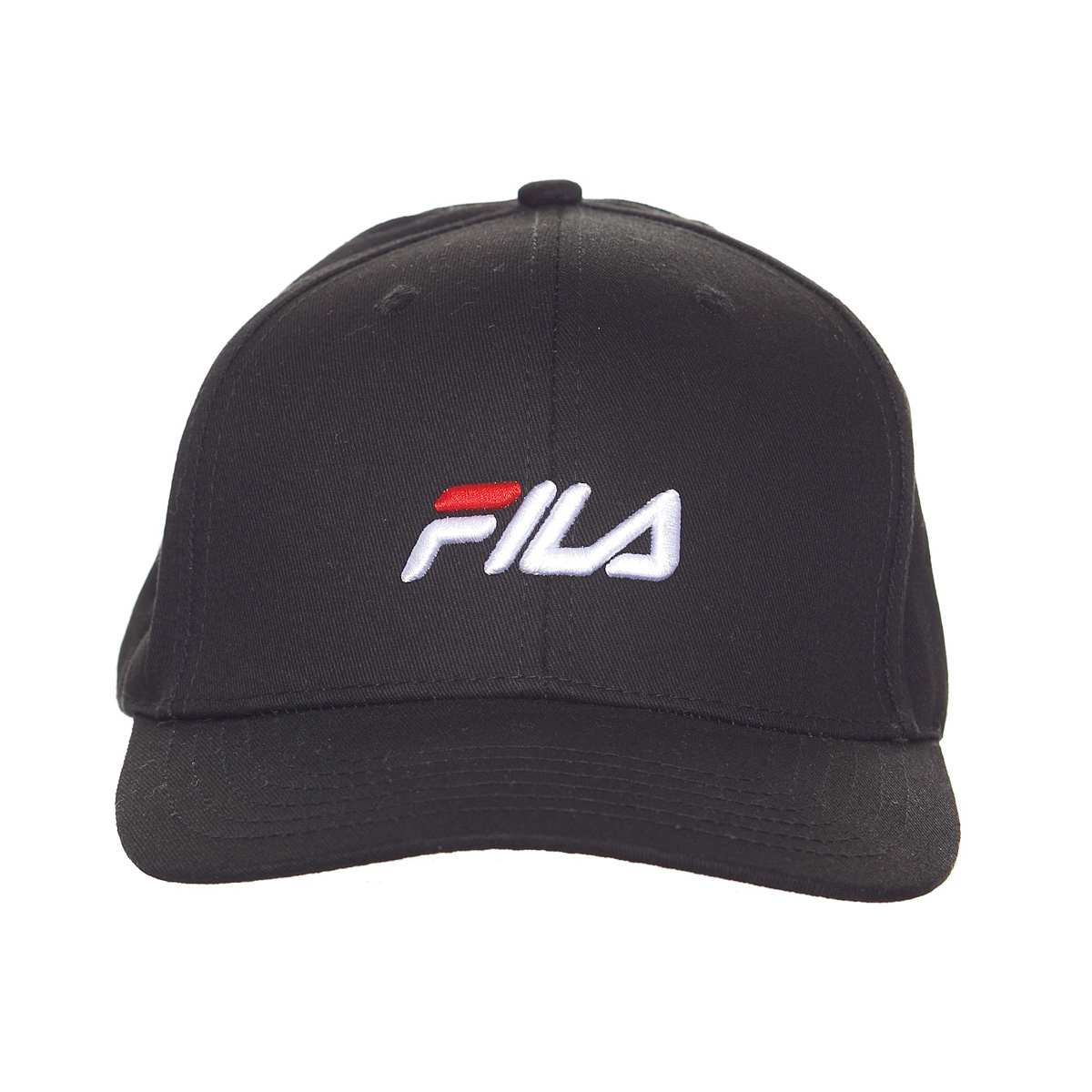 Hat 6 Panel Cotton Twill With 3D Emb Black Fila