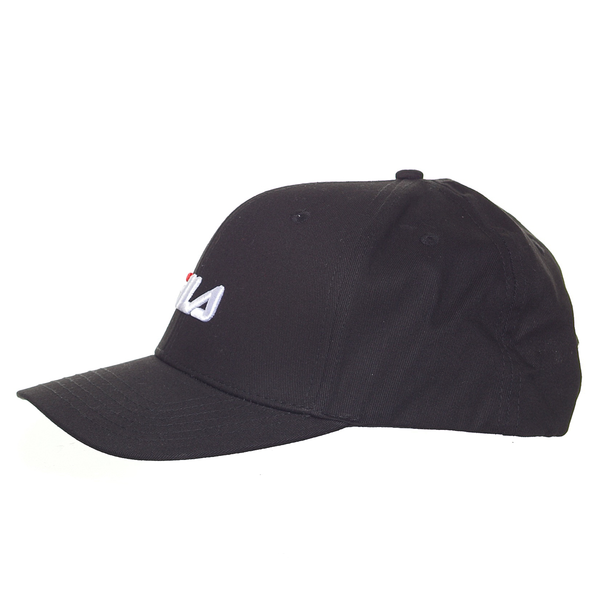 Hat 6 Panel Cotton Twill With 3D Emb Black Fila