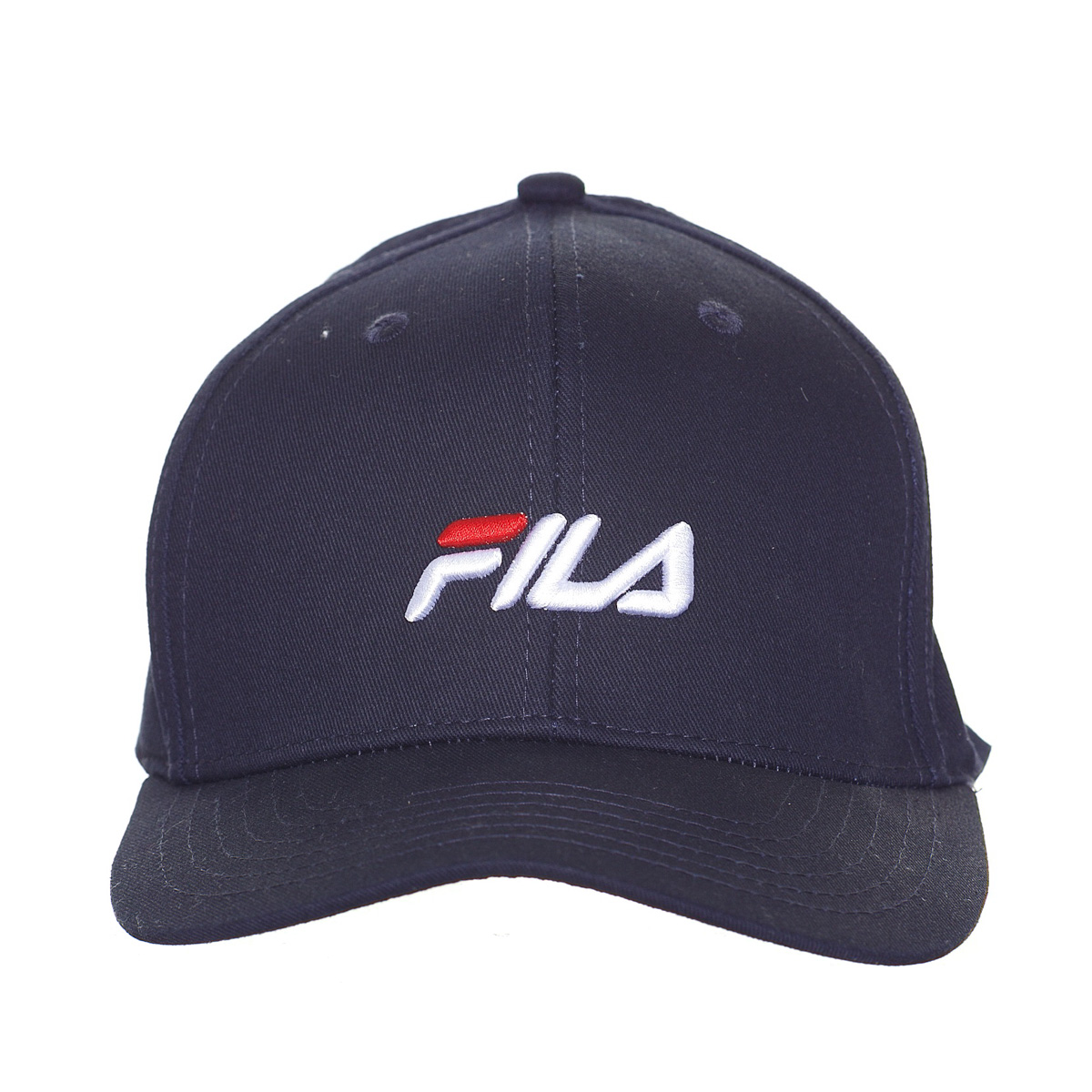 Hat 6 Panel Cotton Twill With 3D Emb Black Fila