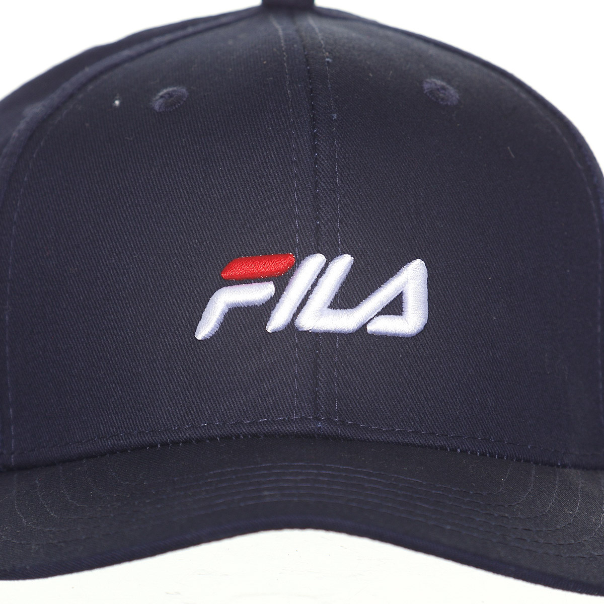 Hat 6 Panel Cotton Twill With 3D Emb Black Fila
