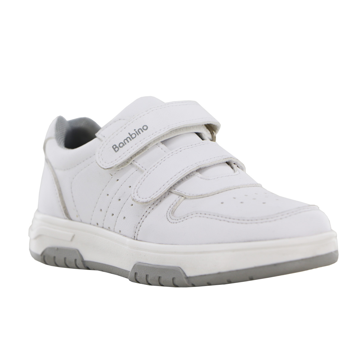 Tenis Bambino con Velcro 22-26 Color Blanco