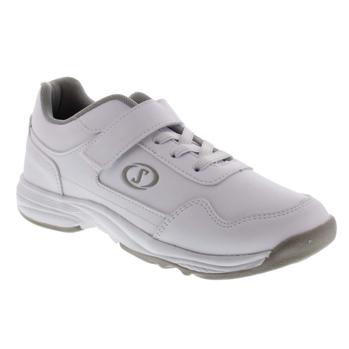 Tenis Escolar Spalding con Velcro 22-25 Color Blanco