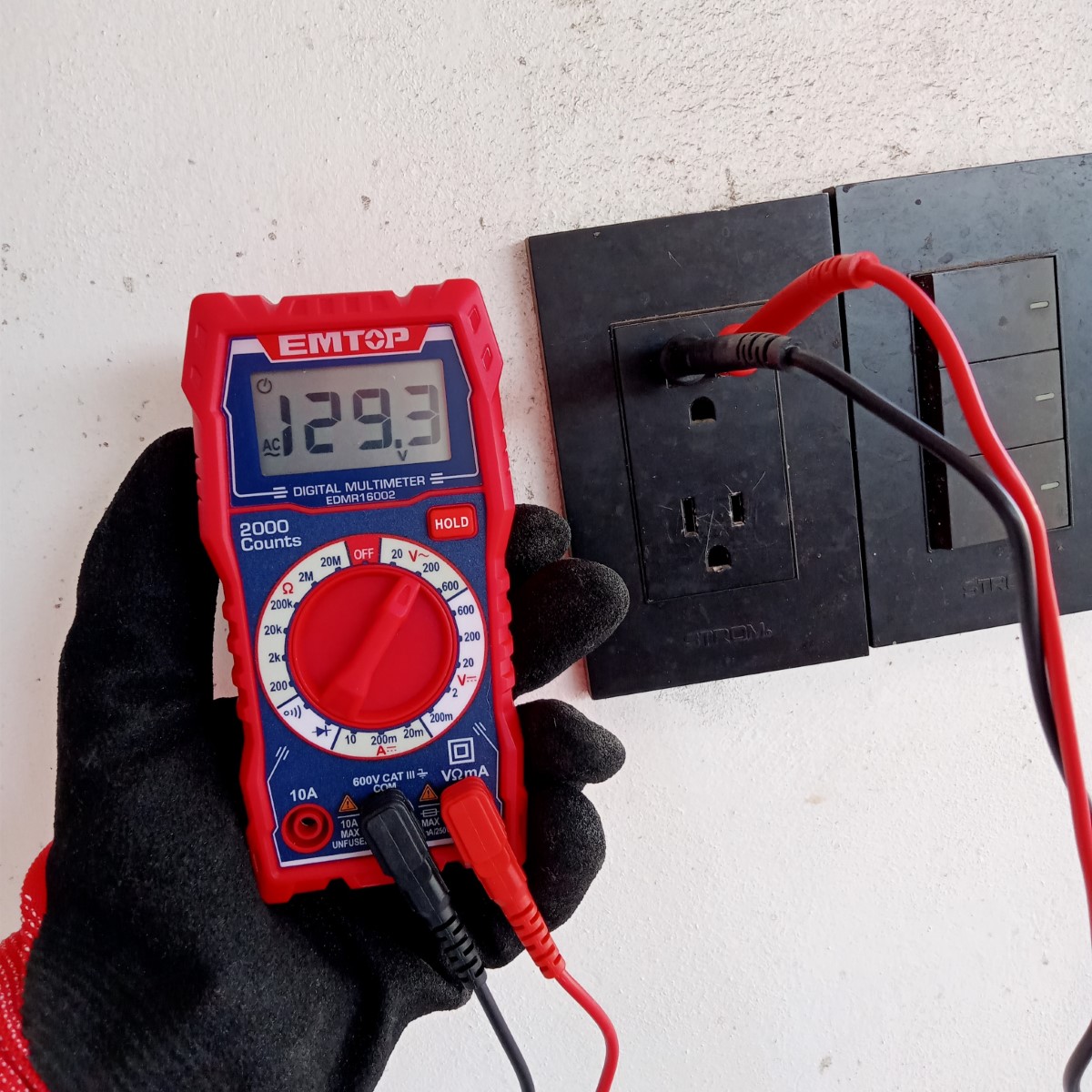 Multímetro Digital 600 V Emtop Rojo