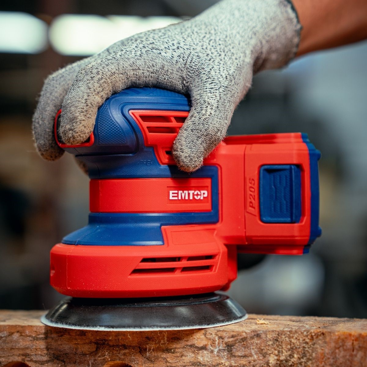 Kit Lijadora Roto Orbital Inalámbrica 20V de 5" Emtop