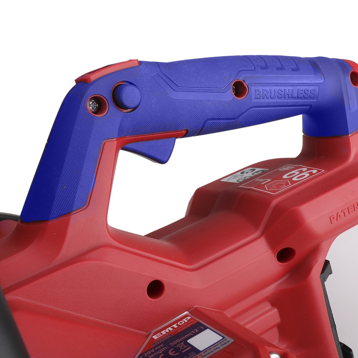 Motosierra Inalámbrica Emtop Brushless 20V Color Rojo