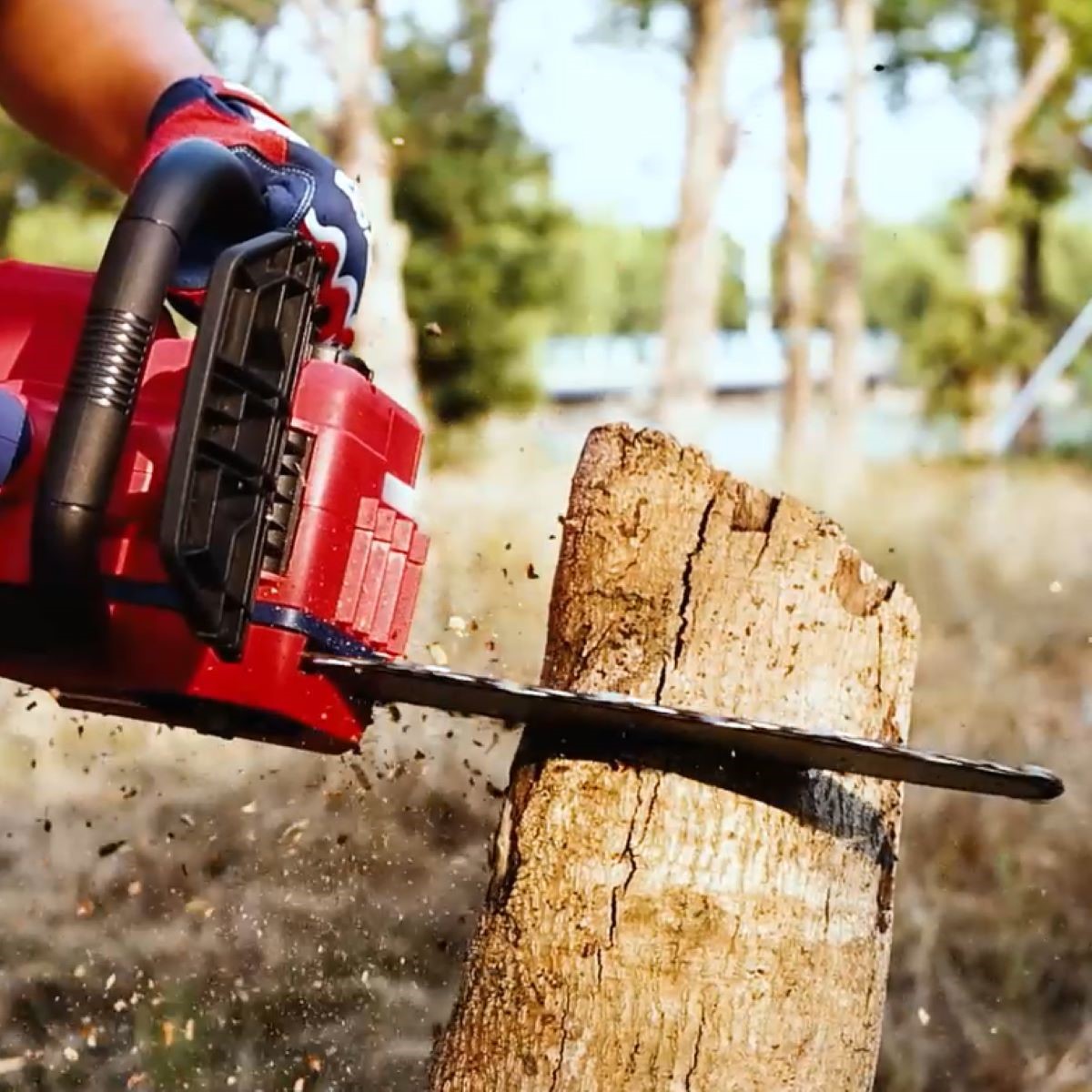 Motosierra Inalámbrica Emtop Brushless 20V Color Rojo