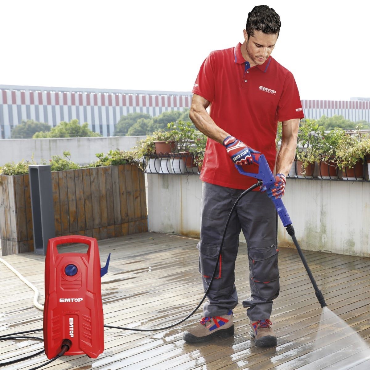 Hidrolavadora Inalámbrica Brushless de 1900 Psi Emtop