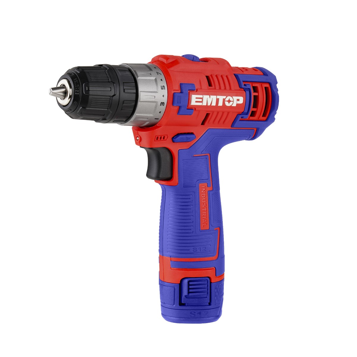 Kit Taladro Atornillador de 45 Nm Inalámbrico de 12V Emtop