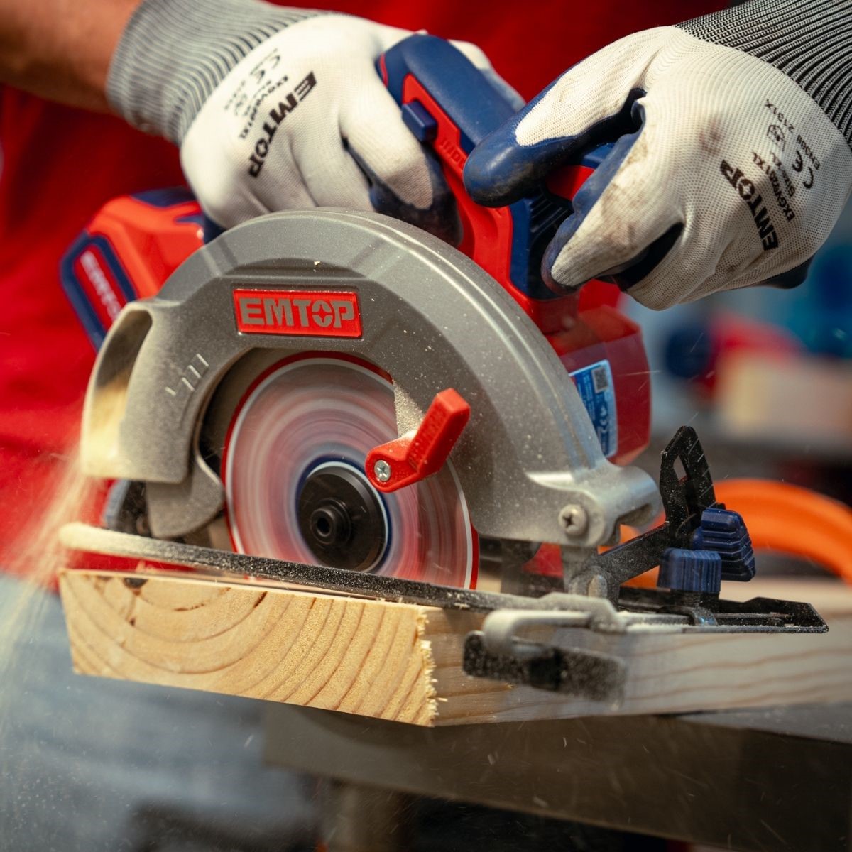 Sierra Circular de Mano Inalámbrica de 20V, Brushless Emtop