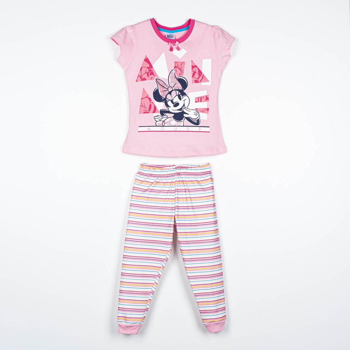 Pijama Manga Corta con Pantalón para Niña Minnie