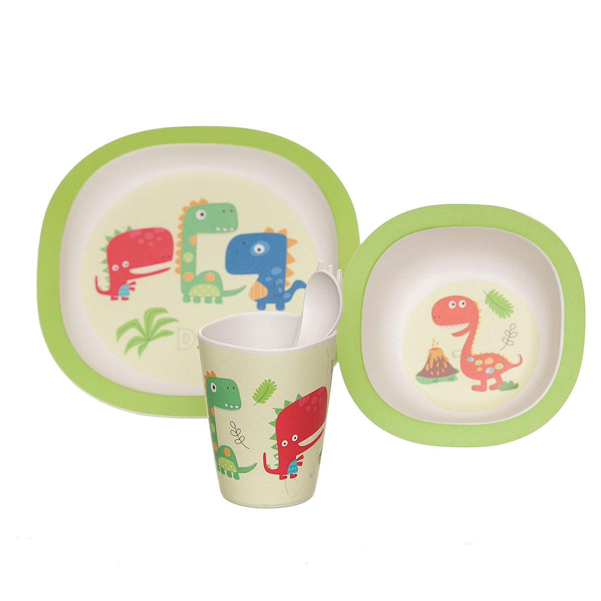 Vajilla Infantil Bambu T-Rex Distinto