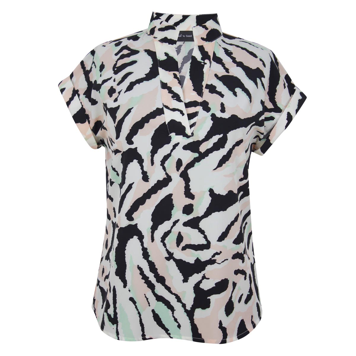 Blusa con Esc en V para Mujer Petite Just By Basel