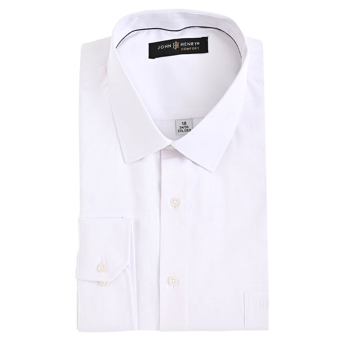 Camisa de Vestir John Henry Diseño Semi- Liso para Hombre Plus