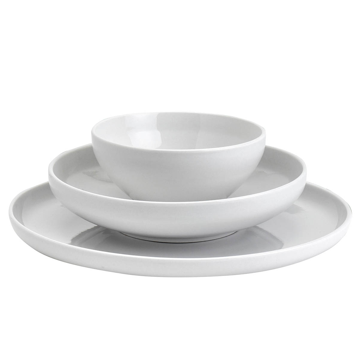 Vajilla de Porcelana  12 Piezas Blanco  Tabletops Avenue