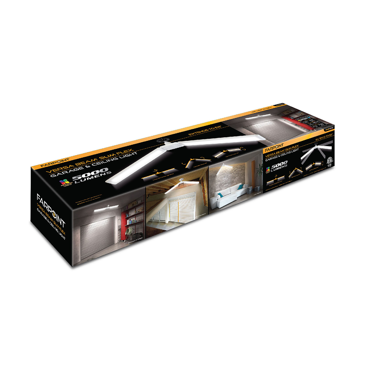 Lampara de Luz Plegable de Techo 5000 Lm/50 W Farpoint