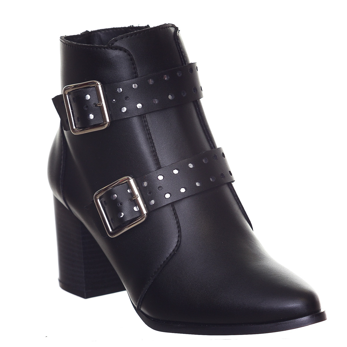 Botín con Tacón Doble Hebilla para Dama Michel Domit