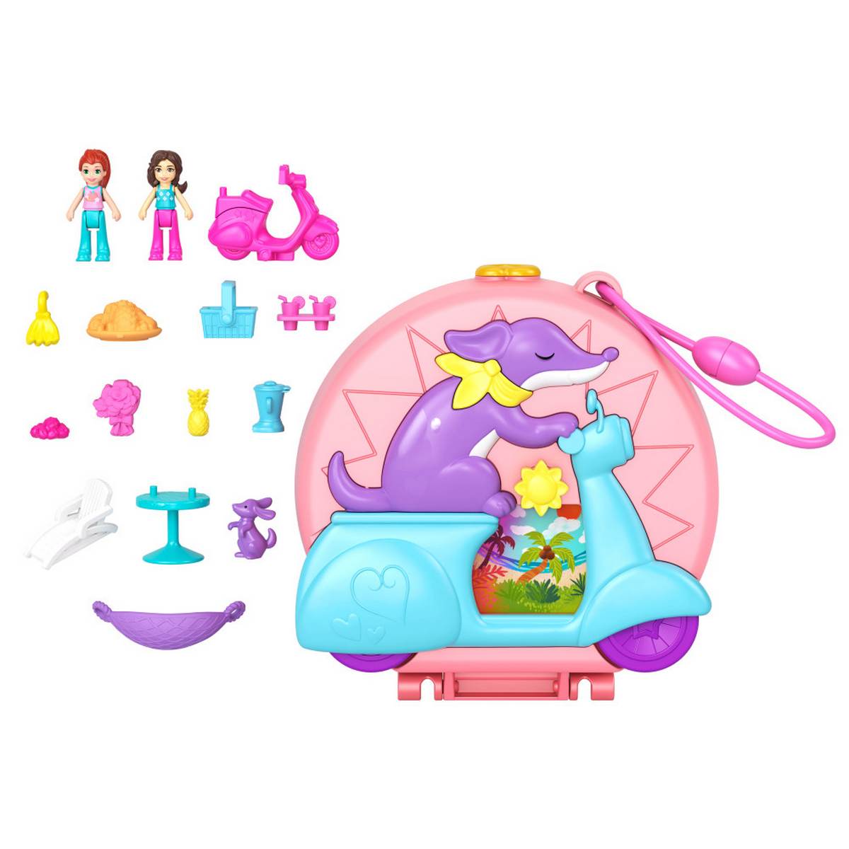 Polly pocket vehiculo fashion baño de perritos