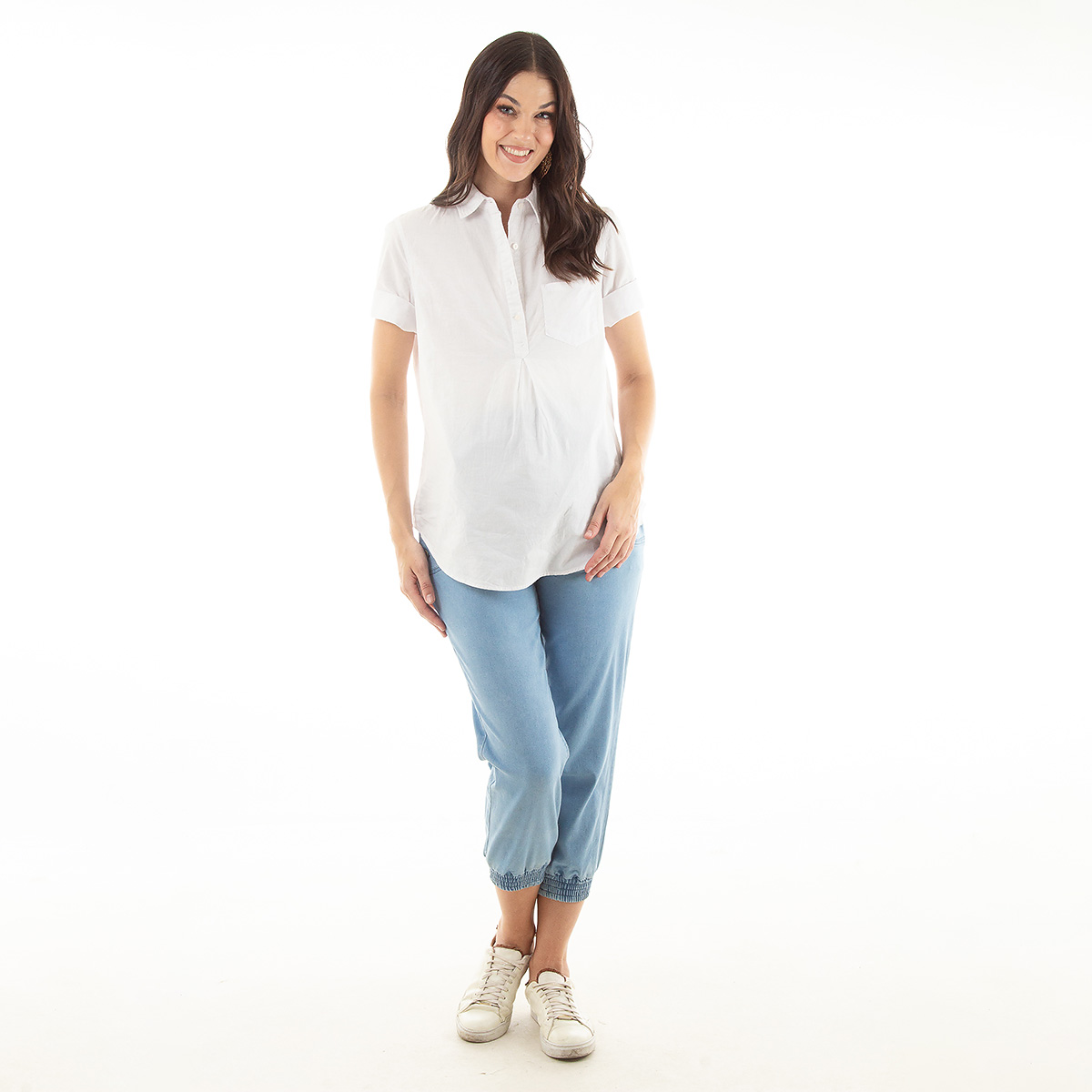 Blusa de Maternidad Cuello Camisero Mama Mía