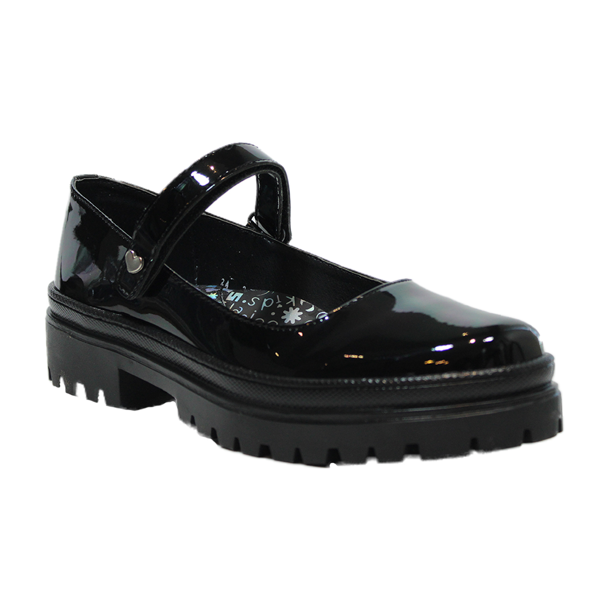 Zapato Escolar Diseño Chunky con Velcro 18-25 Negro Blasito