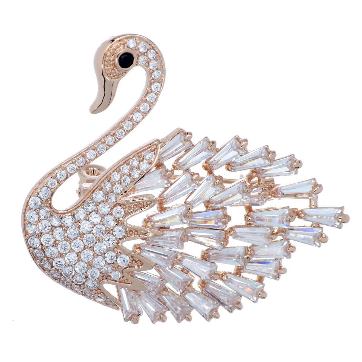 Broche Cisne con Acabado en Chapado Oro Farfalla Bonetti