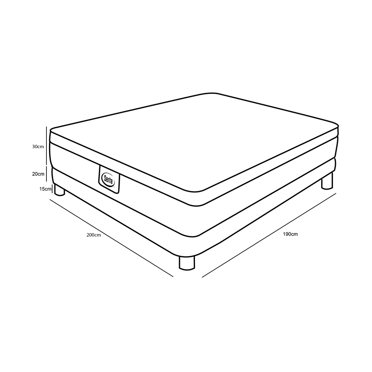Juego de Colchón Y Box  Bolton King Size Serta