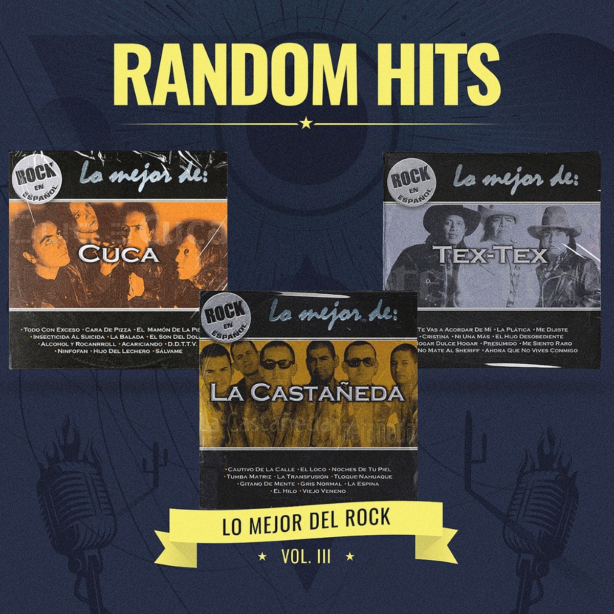 3Cds Varios - lo Mejor Del Rock Vol. 3 Random Hits