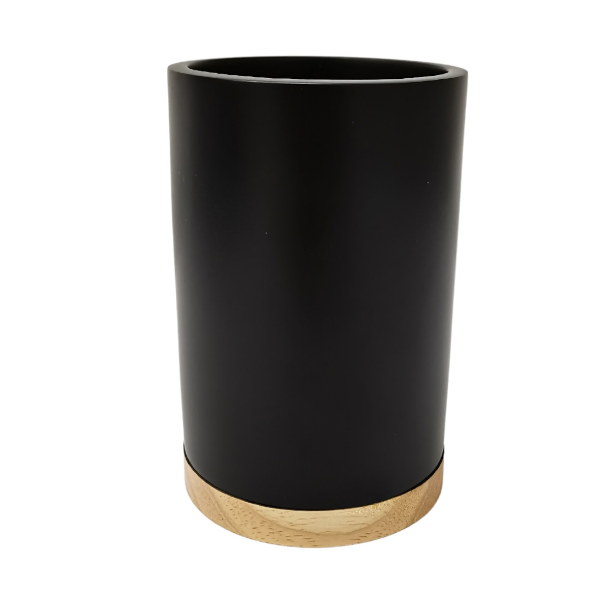 Vaso Lyon Negro Madera  Zense