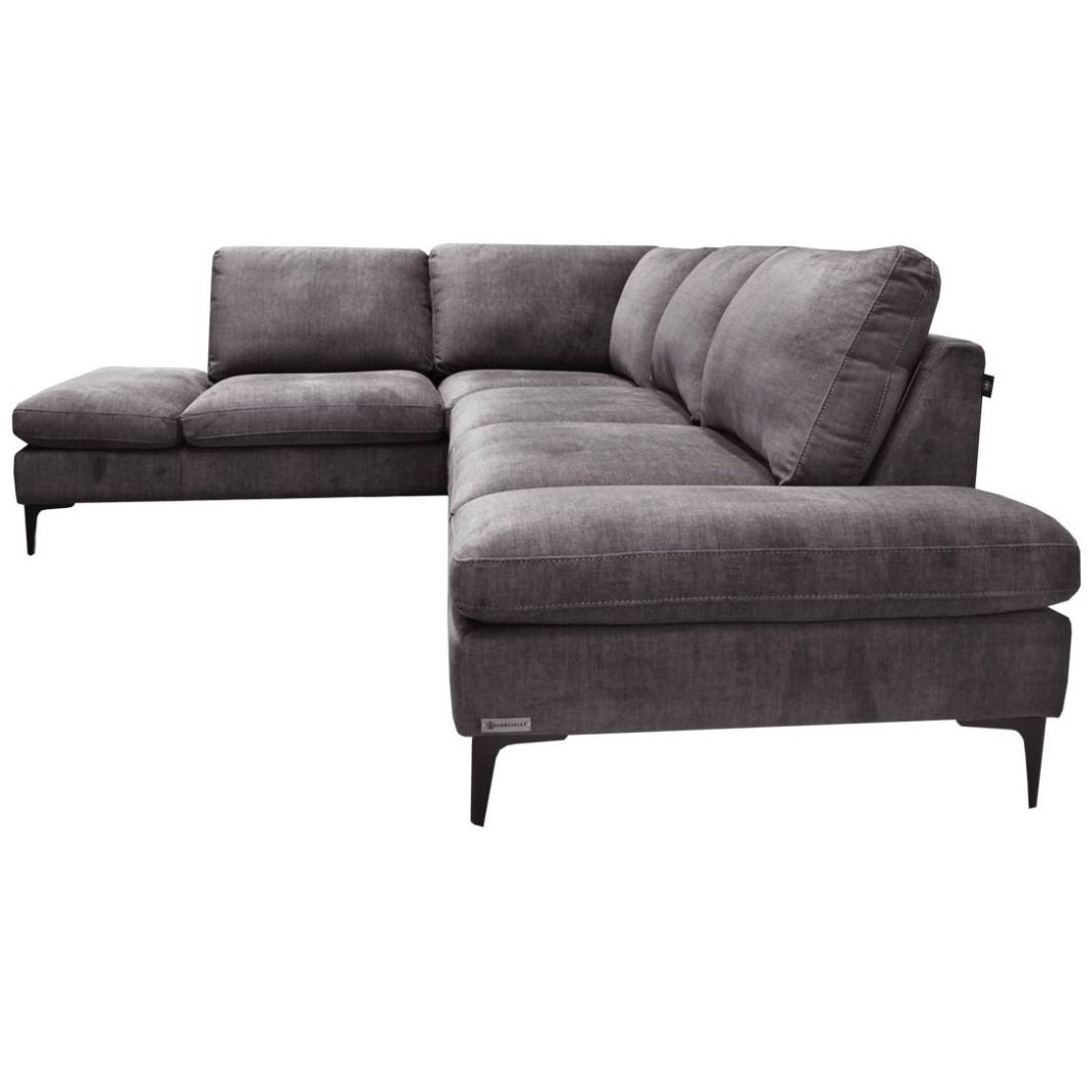 Sala Modular Izquierda Desio Muebles Liz Tapizado en Tela Gris