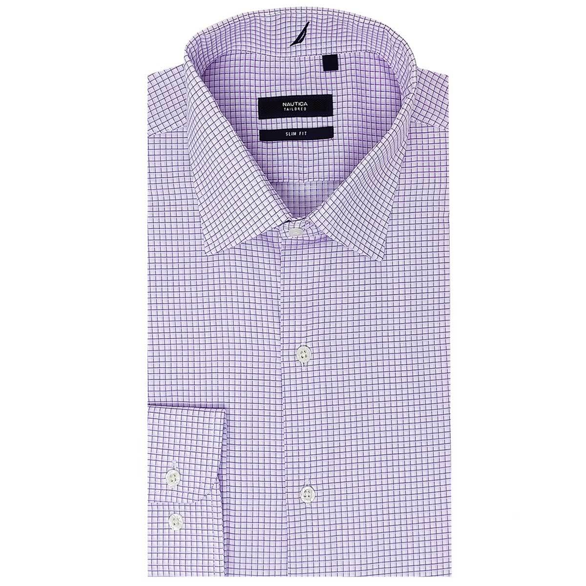 Camisa de Vestir Slim Fit Diseño a Cuadros para Hombre Nautica