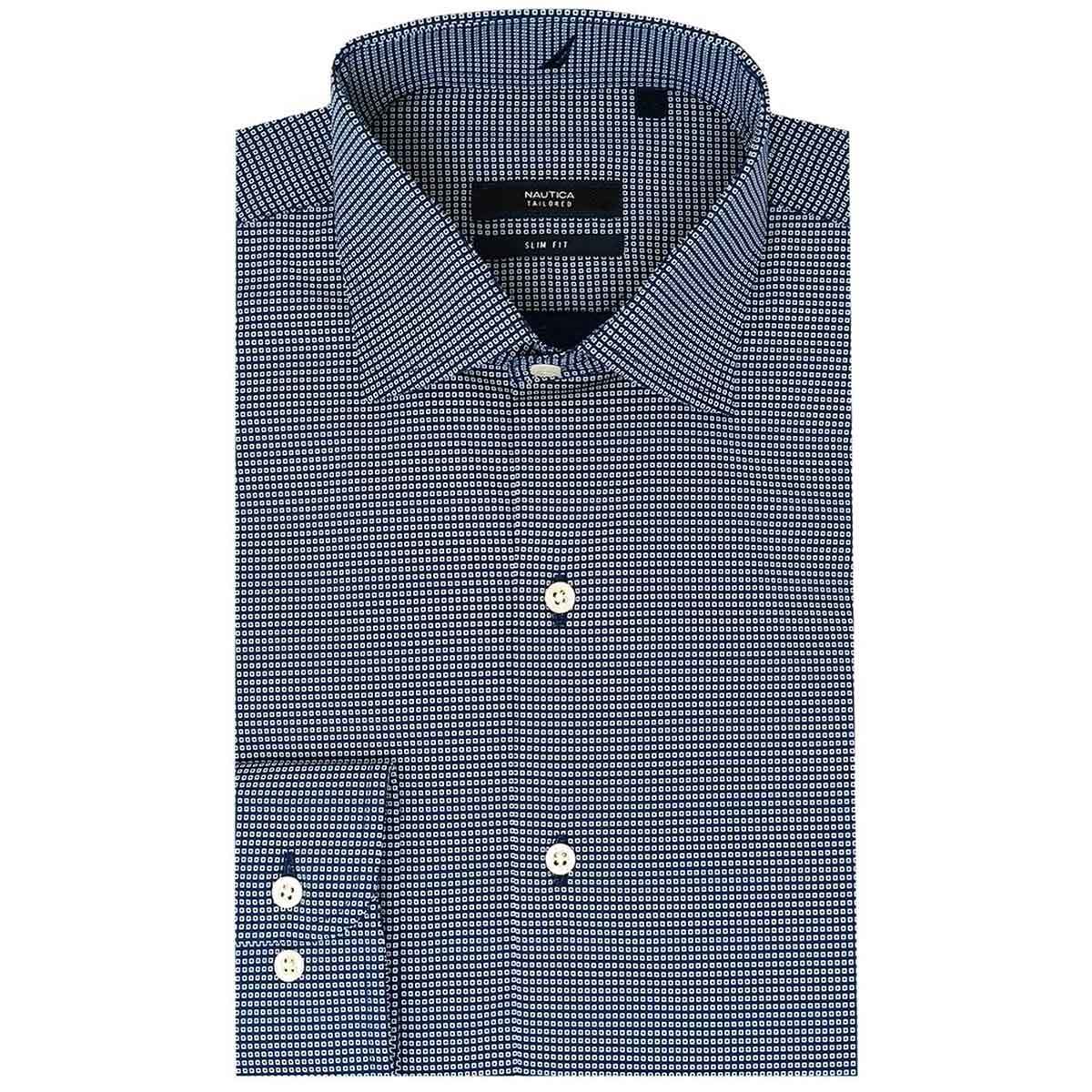 Camisa de Vestir Slim Fit Diseño a Cuadros para Hombre Nautica