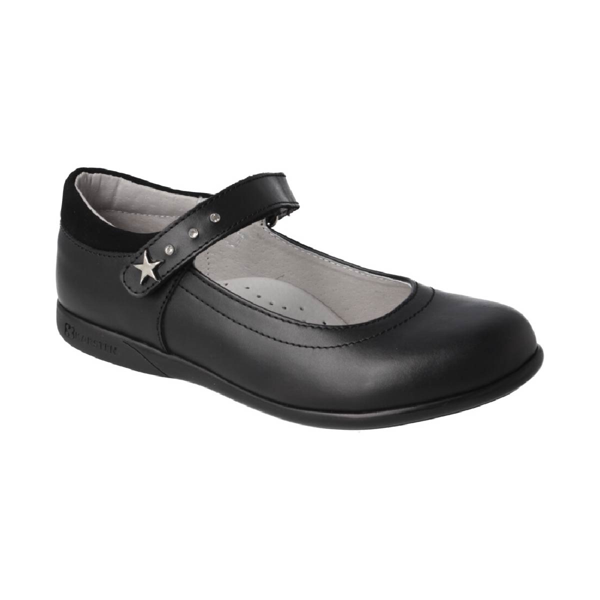 Zapato Escolar con Velcro 18-21 Negro para Niña Karsten