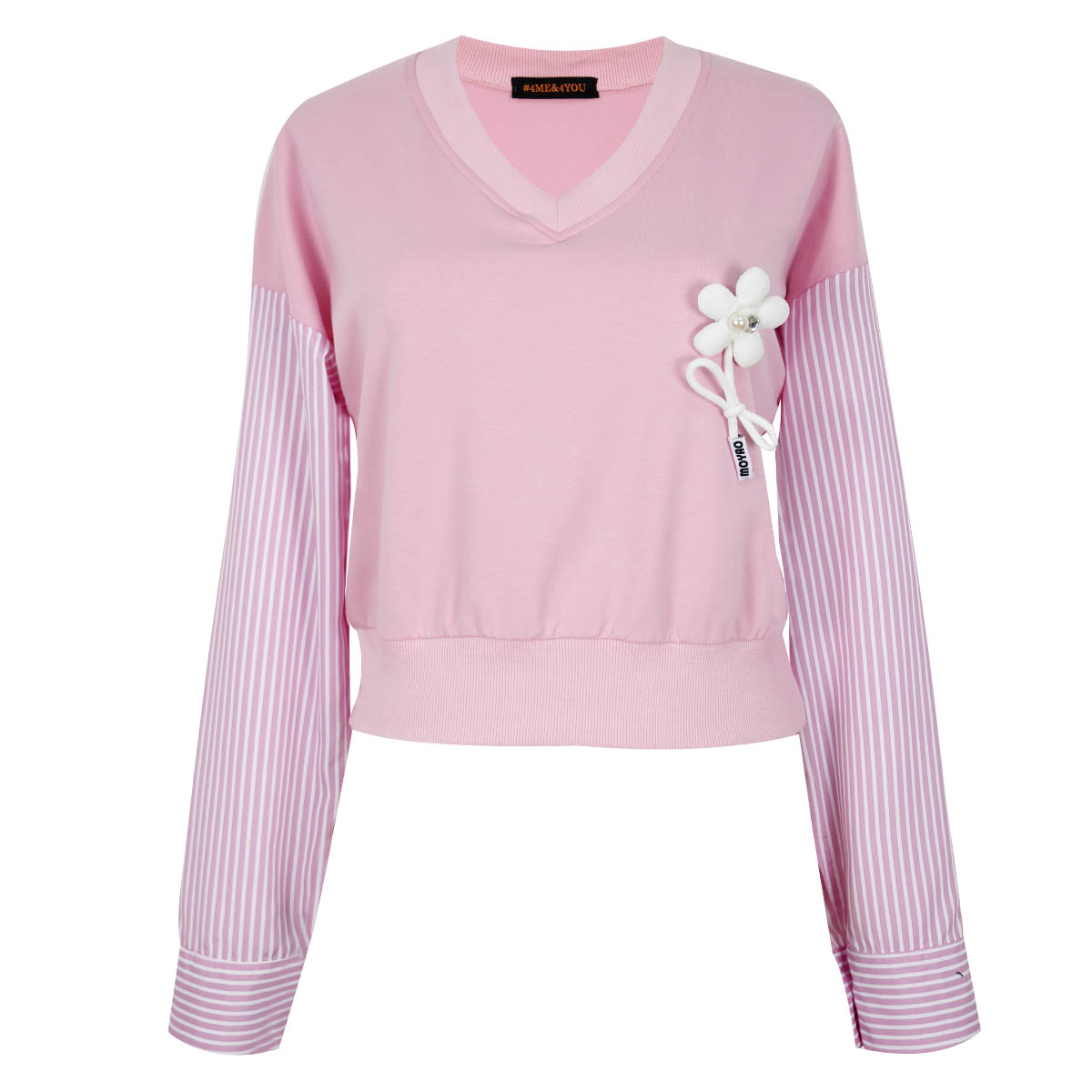 Sudadera Mangas a Rayas para Mujer Juniors #4Me&4You