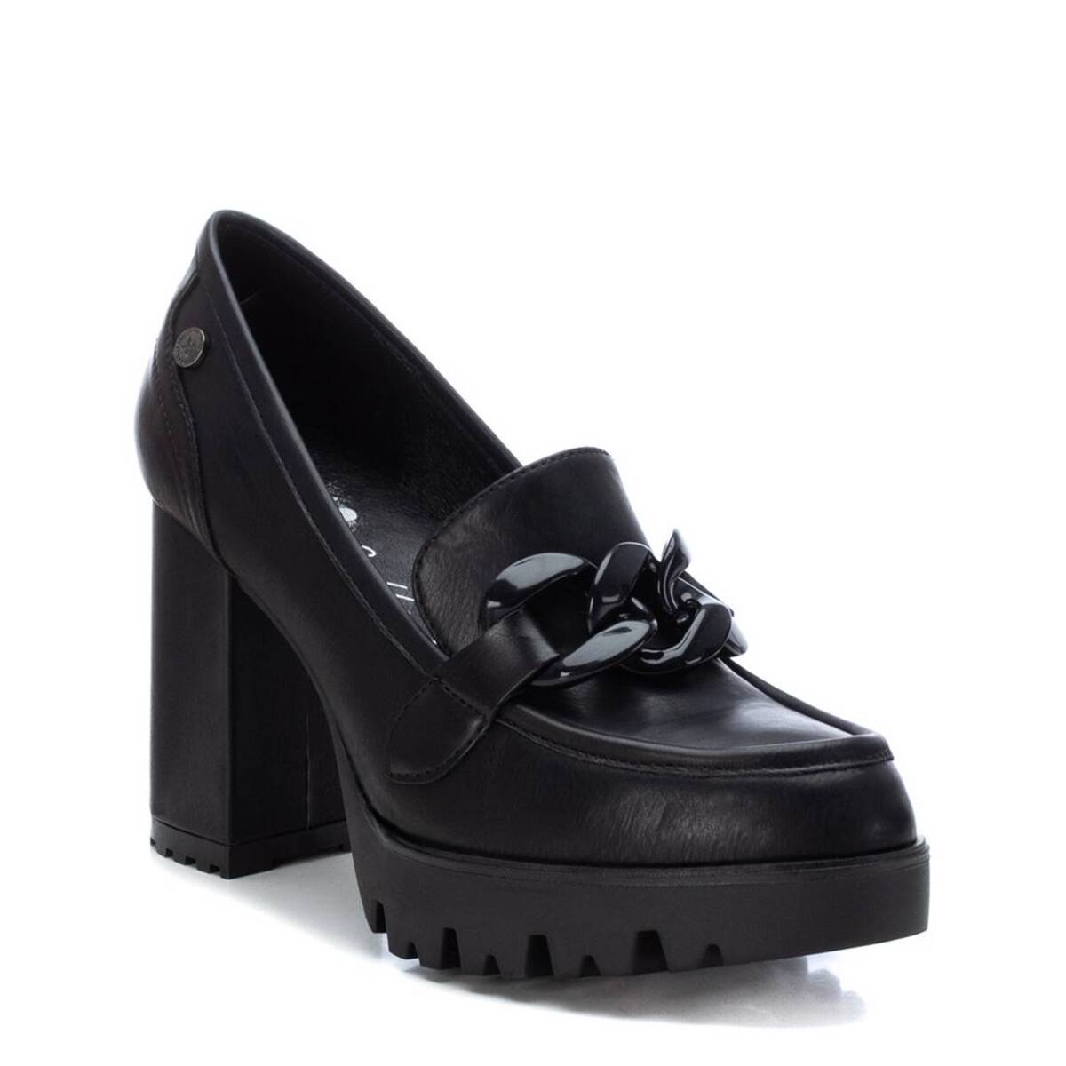 Mocasín con Tacón y Detalle Cadena para Mujer Xti