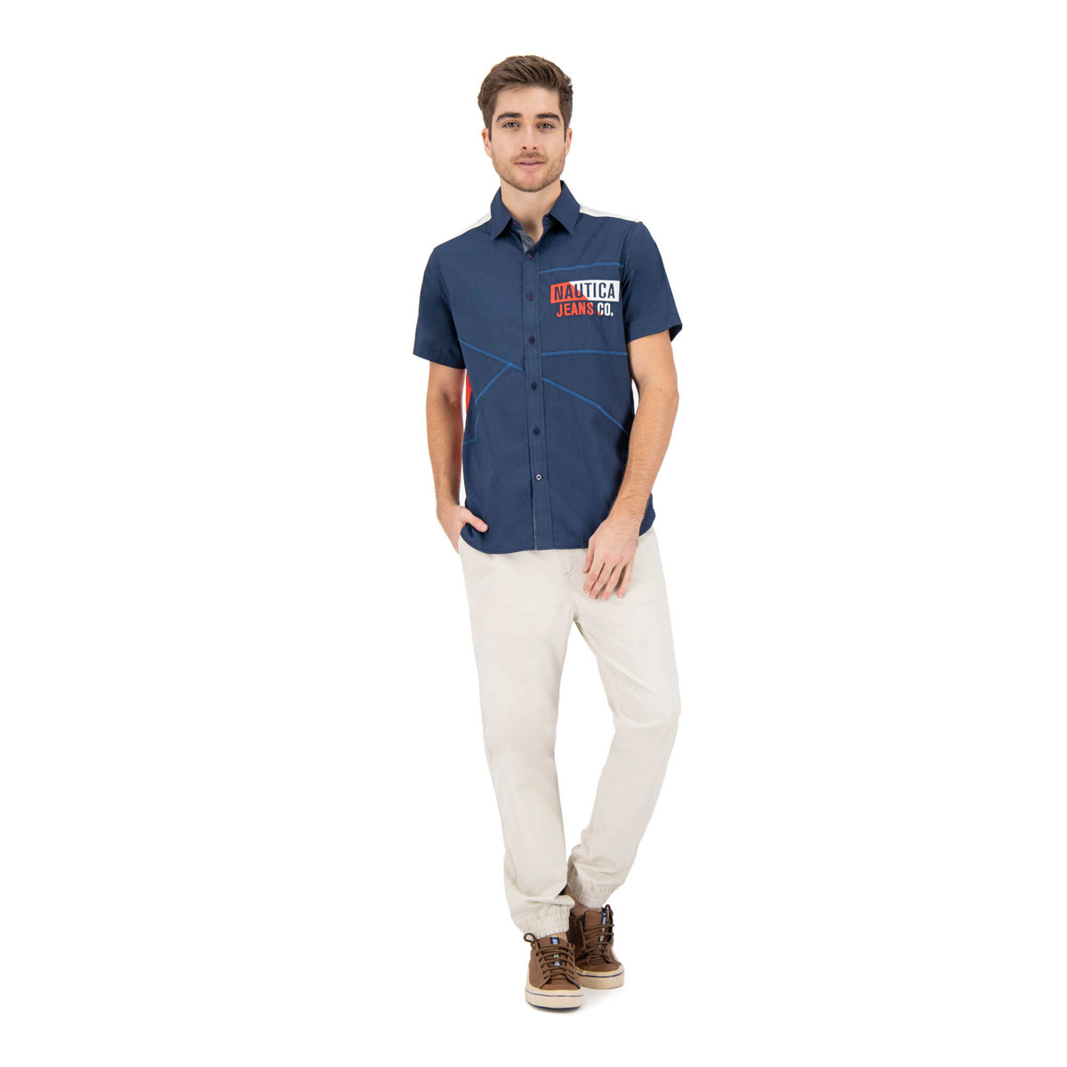 Camisa de Manga Corta para Hombre Nautica Jeans Co