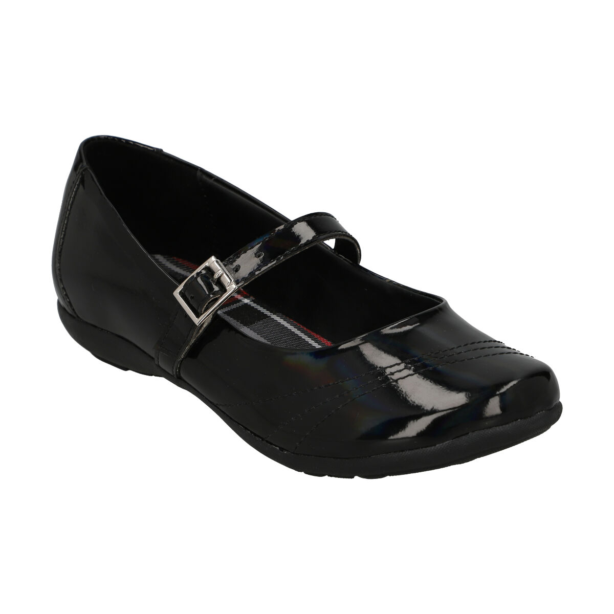 Zapato Escolar Charol con Ajuste Hebilla 19-24 Negro para Niña Divina