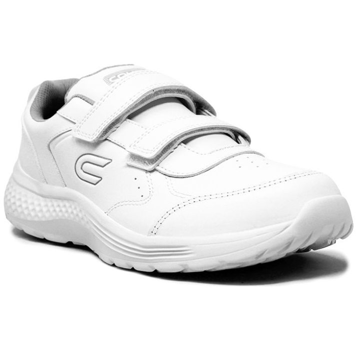 Tenis Escolar Doble Velcro 22-25 Blanco para Niño Court