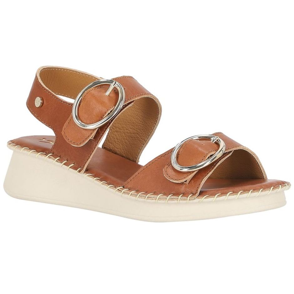 Sandalias Detalle de Hebillas para Mujer W Confort