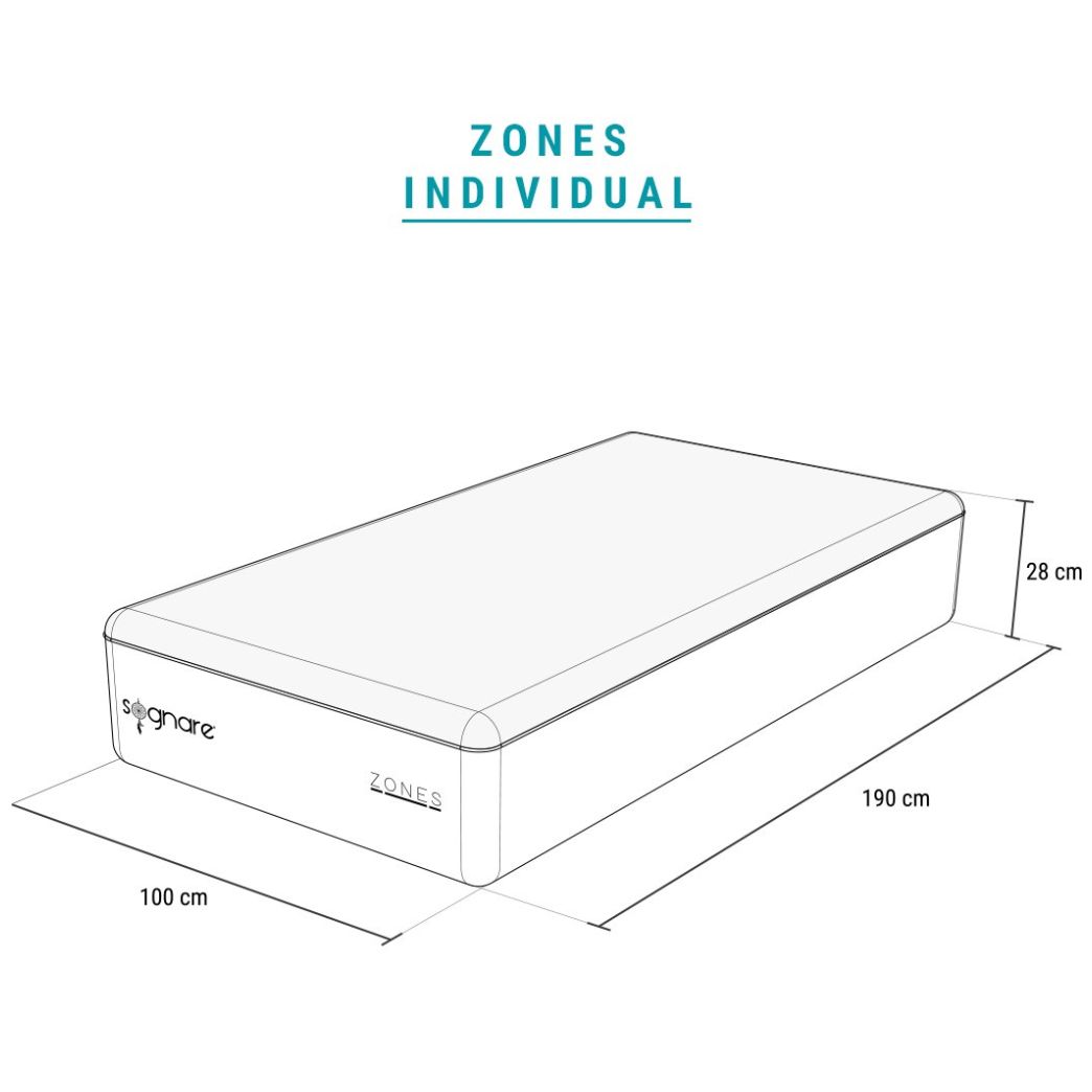 Colchón de Caja Individual Zones 2.0 Sognare