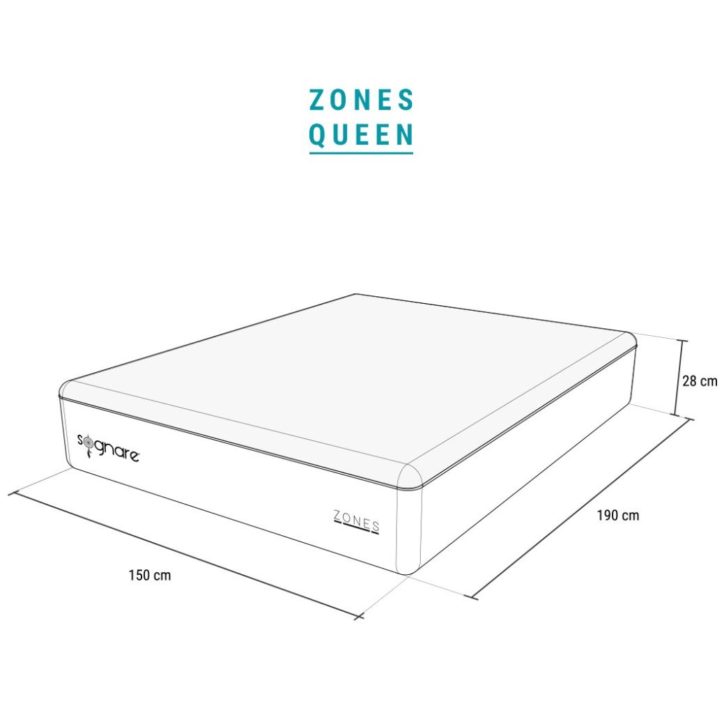 Colchón de Caja Queen Size Zones 2.0 Sognare