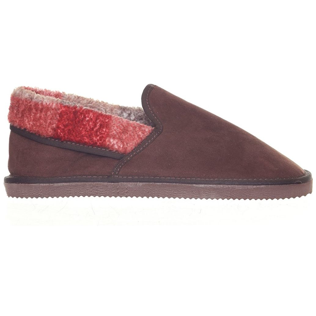 Pantufla Cabrales a Cuadros Café