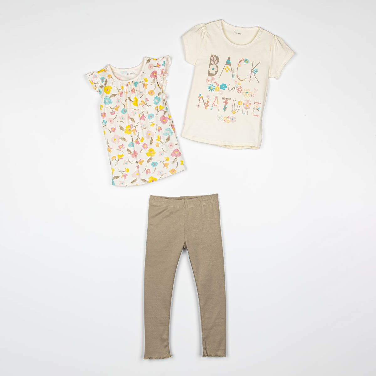 Set de Playeras y Leggings para Niña Baby Creysi