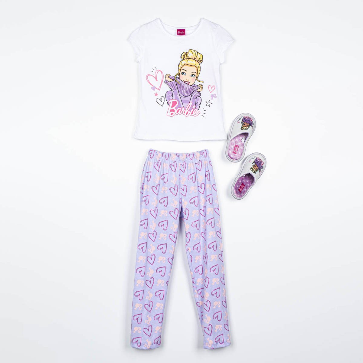 Pijama con Pantuflas para Niña Barbie