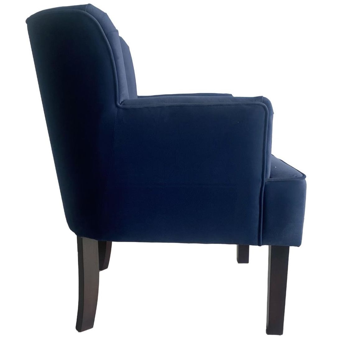 Sillón Enzo Velvet Azul Vintage Home