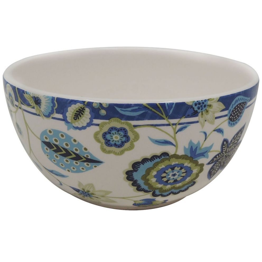 Bowl Folk Floral Azul y Verde Vintage Home