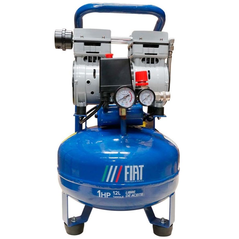 Compresor Fiat  12 Lt 1 Hp Libre de Aceite 115Psi Fiat  Professional