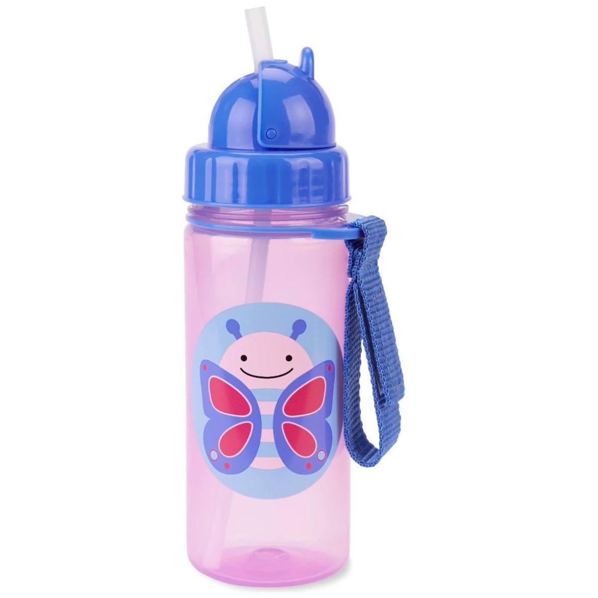 Botella con Popote Mariposa Skip Hop