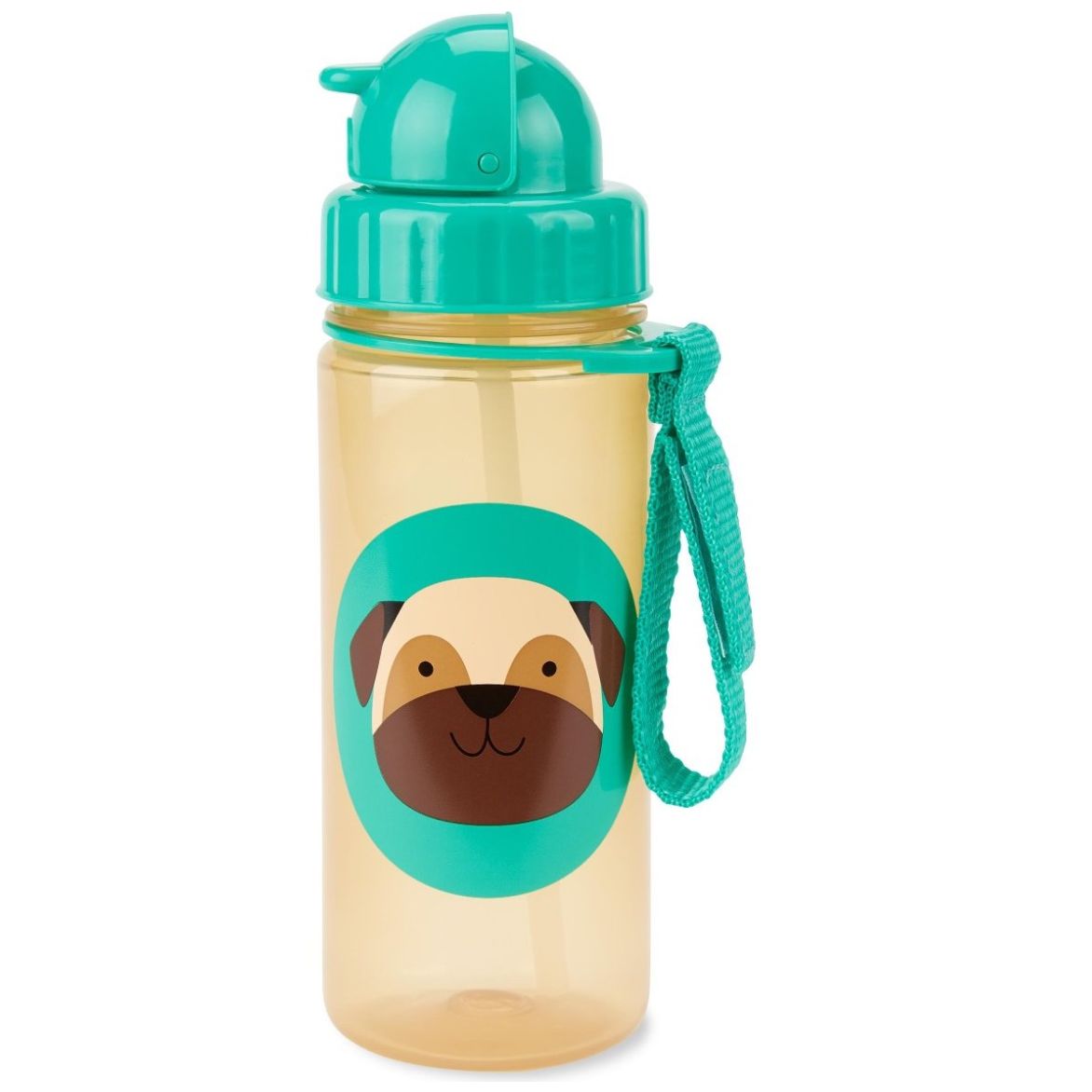 Botella con Popote Pug Skip Hop